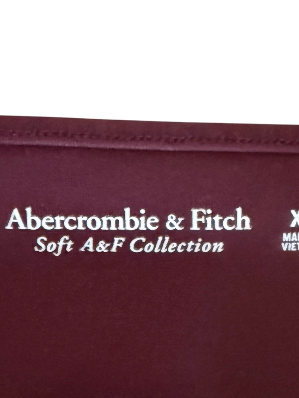 Abercrombie Women’s Square-Neck Long Sleeve Crop Top - Burgundy - Picture 6 of 6